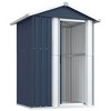 VidaXL Garden Shed Anthracite 49.6"x38.4"x69.7" Galvanized Steel - 4 of 4