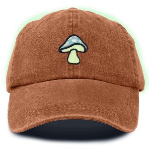 Dalix Mushroom Embroidered Fungi Magic Dad Hat Cotton Baseball Cap Adjustable Mens - 1 of 4