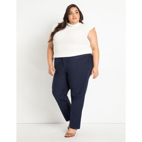 Eloquii Women's Plus Size Tall Kady Fit Double-weave Pant : Target