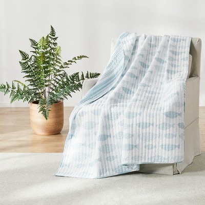 Aqua Breeze  Quilted Throw - Levtex Home