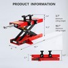 1100 LBS Motorcycle Lift Scissor Jack with Dolly & Hand Crank, Height Adjustable Center Stand for ATVs, Dirt Bikes - 2 of 4