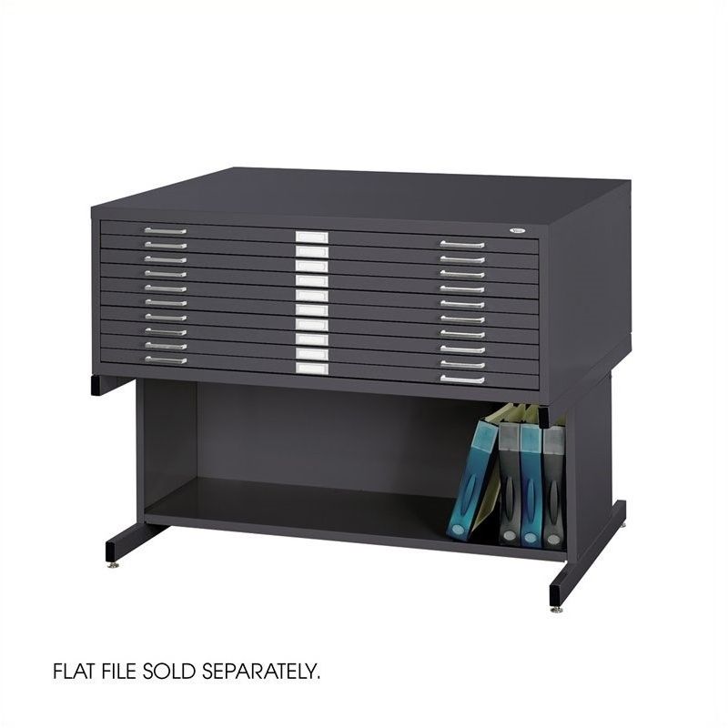 Steel Open 20"H Base for 4986 and 4996 Flat File Cabinets in Black-Safco, 2 of 3