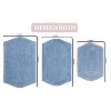 Waterford Collection Tufted Bath Rug, Extra Soft and Absorbent, Non-Slip Bath Mats, Machine Washable bath rugs for Bathroom, 3 Piece Set, Blue - 3 of 4