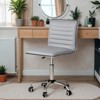 LACOO Faux Leather Mid Back Task Chair Swivel Office Desk Chair - 2 of 4