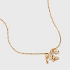 14K Gold Dipped Cubic Zirconia Mama Butterfly and Flower Charm Pendant Necklace - Gold - 4 of 4