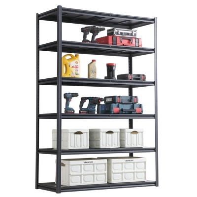 Vynxaria 6-Tier Utility Storage Shelves 84"H x 55.1"W x 23.6"D