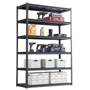 Vynxaria 6-Tier Utility Storage Shelves 84"H x 55.1"W x 23.6"D - 1 of 4