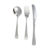 Unique Bargains Flatware Sets Dishwasher Safe Cutlery Set Knife Fork Spoon 3-Piece Set Stainless Steel Silver Tone 8.27"x1.97"x1.97" 1 Set - 3 of 4