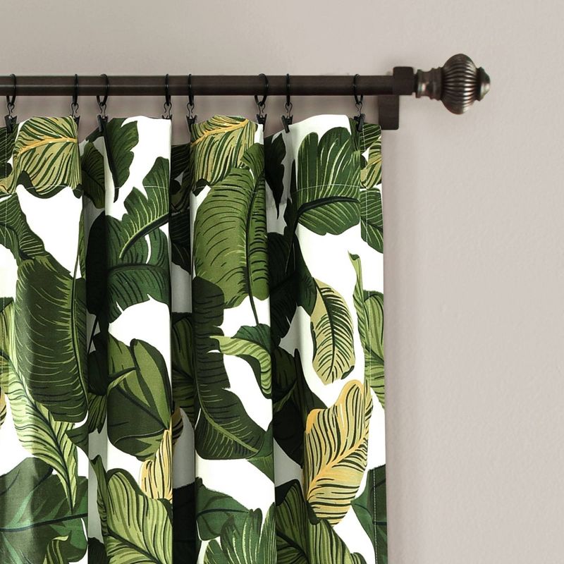 Set of 2 Tropical Paradise Window Curtain Panels Green - Lush Décor, 2 of 8
