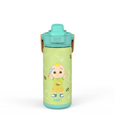 Zak Designs 14oz Stainless Steel Kids' Water Bottle with Antimicrobial Spout 'Zaksaurus