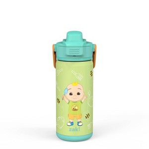 Zak Designs Antimicrobial 14oz Stainless Steel Double Wall Vacuum Beacon Bottle - 1 of 4