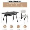 Jojoka Modern Dining Table Set for 4 with Storage Rack and Boucle Chairs, Compact Kitchen Table Set for Small Spaces, Apartments, Dining Rooms - 2 of 4