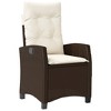 vidaXL Reclining Patio Chair with Cushions Brown Poly Rattan - 2 of 4