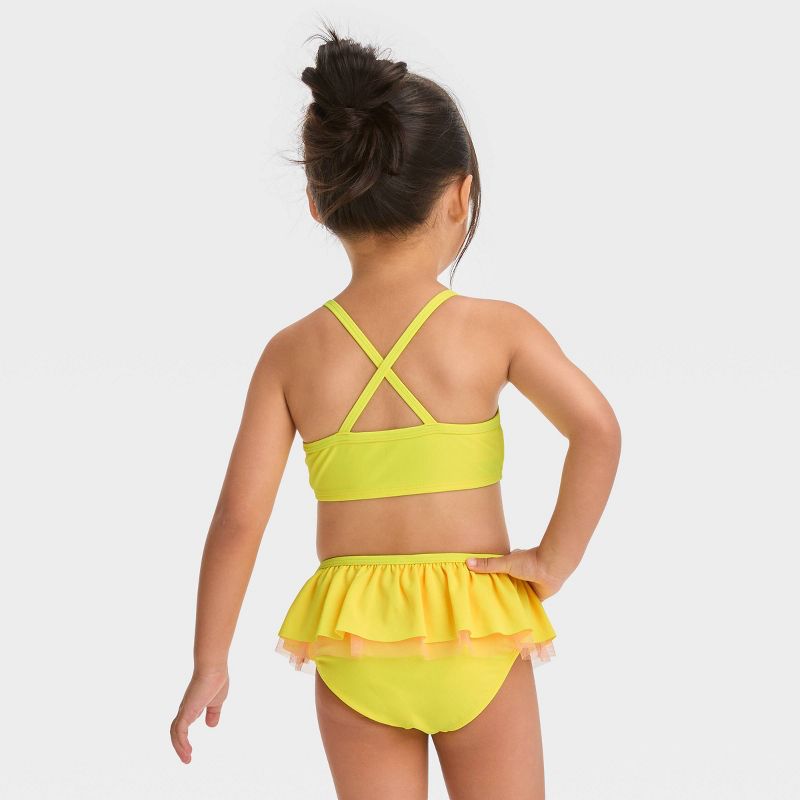 Toddler Girls' Butterfly Bikini Set - Cat & Jack™ Yellow, 4 of 5