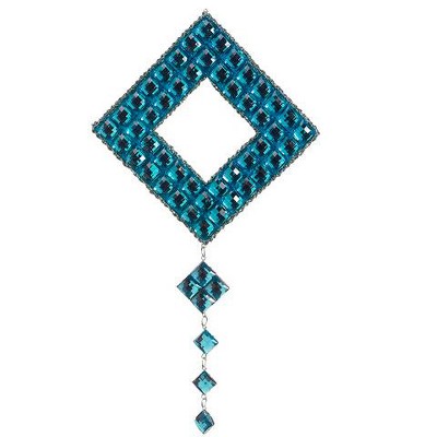 Allstate 12" Jeweled Diamond Drop Christmas Ornament - Teal