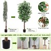 Acekool Artificial Ficus Tree 4/5/6 FT Tall with Natural Wood Trunks, Adjustable Branches, and Stable Pot for Indoor & Outdoor Decor - 4 of 4