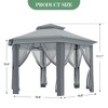 Outdoor Patio Gazebo 13'x13' with Expansion Bolts, Heavy Duty Party Tent & Shelter with 6 Zippered Mesh Netting - 2 of 4