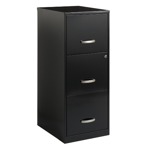 File Cabinet 3 Drawer Black