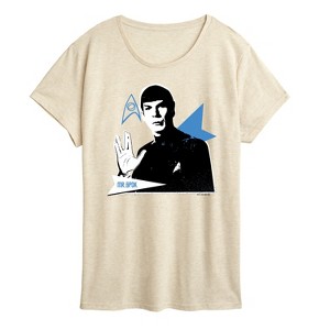 Women's - Star Trek - Retro Graphic Spock Short Sleeve Graphic T-Shirt - 1 of 4