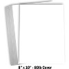 Hamilco White Cardstock Thick Paper - 8 x 10" Blank Heavy Weight 80 lb Cover Card Stock - 50 Pack - 2 of 4