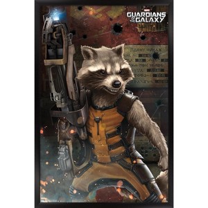 Trends International Marvel Cinematic Universe - Guardians of the Galaxy - Rocket Racoon Framed Wall Poster Prints - 1 of 4