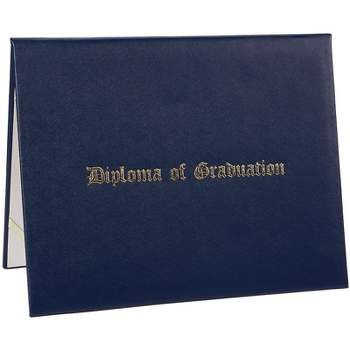 Juvale Award Certificate Holder, Folder & Cover for Letter Size Documents, Files & Graduation Diploma, Navy Blue