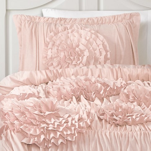 Buy LV Fashion's Designer Satin Pink Double Bed Wedding Bedding Set, 1  Bedsheet 2 Pillow Cover 1 AC Comforter Set of 4 Pieces Online at Low Prices  in India 
