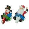 Northlight Santa "Noel" and Snowman "Joy" Glitter Christmas Stocking Holders - 5" - Set of 2 - 4 of 4