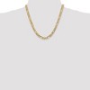 Black Bow Jewelry Men's 6mm, 10k Yellow Gold, Concave Figaro Chain Necklace - 2 of 4