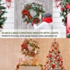 COZONY Pre-Lit Christmas Wreath & Garland Set, Artificial Lighted Decor for Door, Porch and Fireplace - 4 of 4