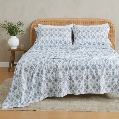 Patina Vie Cotton & Rayon from Bamboo Blend Printed Sheet Set