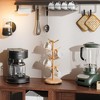 Acoinel 8 Hooks Bamboo Coffee Mug Tree Rotating Coffee Cup Holder - 4 of 4