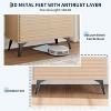 Fluted Sideboard Storage Cabinet with Metal Legs, Mid Century Modern Buffet Credenza for Living Room, Hallway - 4 of 4