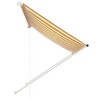 vidaXL Yellow and White Retractable Awning – Versatile Weather-Resistant Outdoor Cover for Windows, Terraces – UV-Resistant Fabric Sturdy Steel Frame - 3 of 4