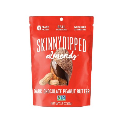 SkinnyDipped Dark Chocolate Peanut Butter Almonds - 3.5oz