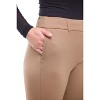 Rekkuna Women's Pull-On Ankle Work Pants – Mid-Rise Slim Straight Office Yoga Trousers with Pockets and Belt Loops - 4 of 4