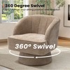 Pellebant Indoor Swivel Barrel Chair Modern 360 Degree Round Swivel Accent Chair Comfortable Upholstered Linen Fabric Swivel Sofa Chair - 4 of 4