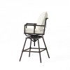 GDFStudio Rovie Outdoor Iron Height Adjustable Swivel Barstool with Cushions - 4 of 4