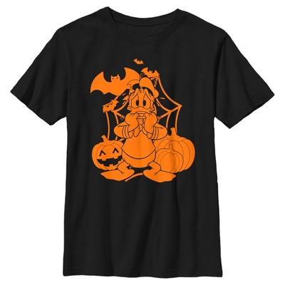 Boy's Mickey & Friends Scared Donald Duck Halloween T-Shirt