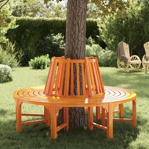 Garden Bench Brown (wood colour) Eucalyptus tropical hardwood - 1 of 3