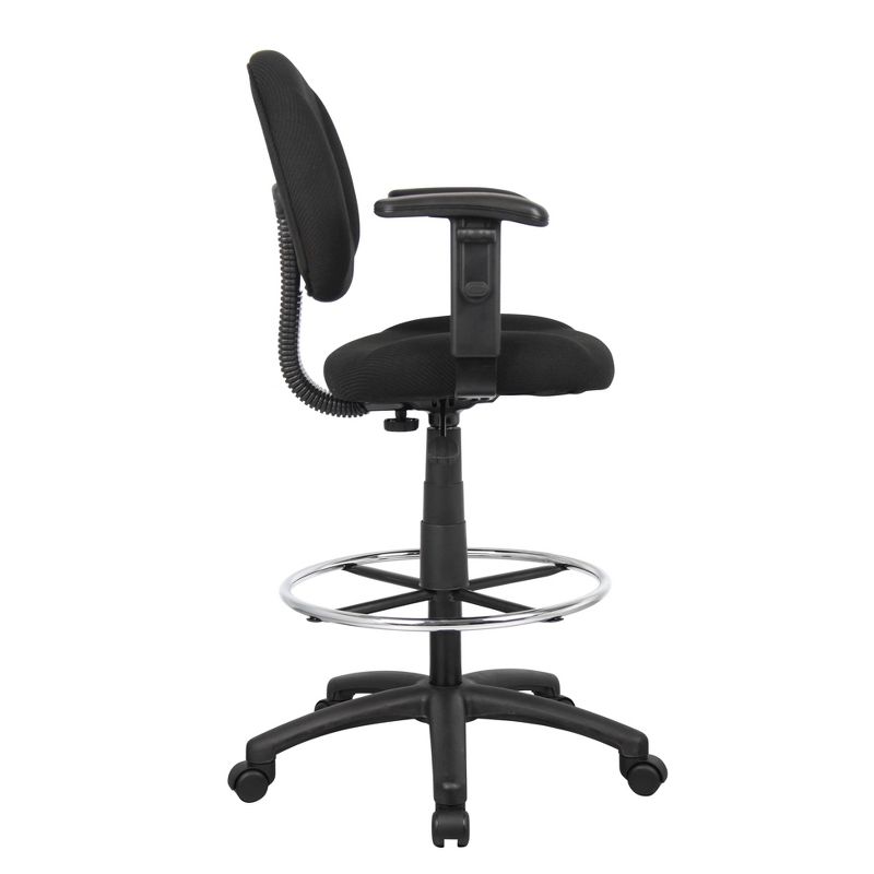 Drafting Stool with Footring and Adjustable Arms - Boss Office Products, 5 of 9