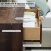 32" Tall Fluted Nightstand, Modern Side Table, 3 Drawers End Table w/Storage, Bedside Table for Bedroom, Living Room - 4 of 4