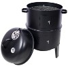 CAVINAS Charcoal Grills Steel Portable Grill Heavy Duty Round Smoker Grill for Outdoor Grilling - 2 of 4