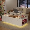 Buenhomino 47.2" Lift Top Coffee Table with Wireless Charging, Bluetooth Speakers & RGB LED Light,High Glossy Coffee Tables for Living Rooms - 3 of 4