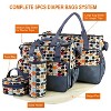 Itopfox 5-Piece Diaper Bag Set with Large Tote, Medium Tote, Insulated Bottle Bag, Snack Bag & Changing Pad, Waterproof - 3 of 4