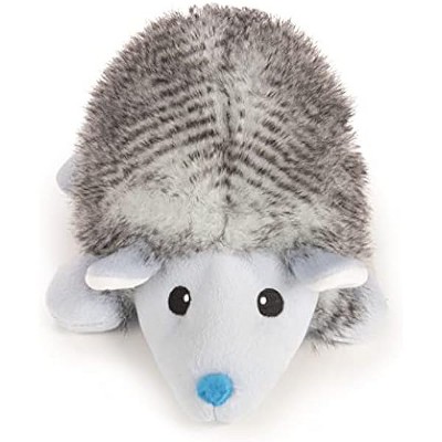 goDog Blue Fairy Armadillo Squeaky Plush Dog Toy, Chew Guard Technology - Blue/Gray, Large