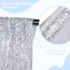 Wikineon Silver Backdrop Curtains 2 Panels 2ftx8ft Sequin Curtain for Backdrop Silver Drapes for Birthday Party Wedding Photography Decorations - 4 of 4