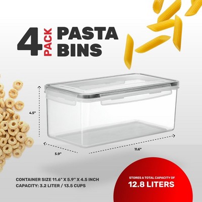 Clear BPA-Free Plastic Airtight Food Storage Jar Set