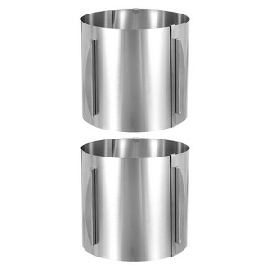 Unique Bargains Stainless Steel Round Adjustable Nonstick Cake Ring 2 Pcs - 1 of 4