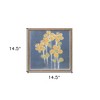 HomeRoots 15" X 15" Blue And Yellow Flower Wood Square Framed Art - 3 of 4